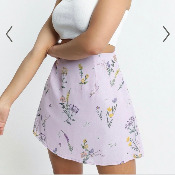 Lavender Botanical Floral Skirt - Picture 4 of 8